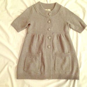 Banana Republic Tunic Cardigan Gray medium